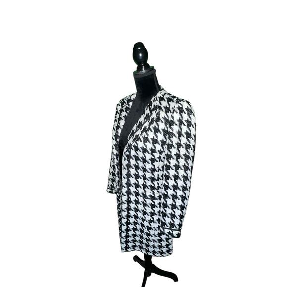 Wool Blend Houndstooth Vintage Classic Timeless Capsule Luxury Coat 6 - Picture 3 of 16
